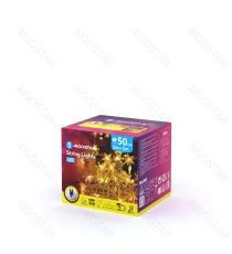 Catena luminosa a basso voltaggio con luci a fiocco di neve 50 led 5mt -luce calda 3000K- 8 giochi di luce -IP44 interno/esterno Catena luminosa a basso voltaggio con luci a fiocco di neve 50 led 5mt -luce calda 3000K- 8 giochi di luce -IP44 interno/esterno