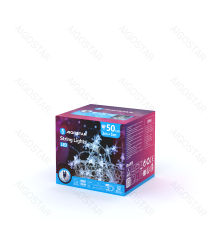 Catena luminosa a basso voltaggio con luci a fiocco di neve 50 led 5mt,luce fredda 6500K,8 giochi di luce,IP44 interno/esterno Catena luminosa a basso voltaggio con luci a fiocco di neve 50 led 5mt,luce fredda 6500K,8 giochi di luce,IP44 interno/esterno