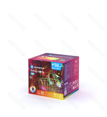 Catena luminosa a basso voltaggio con luci a fiocco di neve 50 led 5mt,RGBY multicolor,8 giochi di luce,IP44 interno/esterno Catena luminosa a basso voltaggio con luci a fiocco di neve 50 led 5mt,RGBY multicolor,8 giochi di luce,IP44 interno/esterno