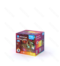 Catena luminosa a basso voltaggio con luci a fiocco di neve 50 led 5mt,RGBY multicolor,8 giochi di luce,IP44 interno/esterno Catena luminosa a basso voltaggio con luci a fiocco di neve 50 led 5mt,RGBY multicolor,8 giochi di luce,IP44 interno/esterno