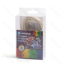 Catena luminosa a batteria 3AA con fili in rame 150 led 15mt - RGBY multicolor,8 modalità illuminazione IP44 interno/esterno Catena luminosa a batteria 3AA con fili in rame 150 led 15mt - RGBY multicolor,8 modalità illuminazione IP44 interno/esterno