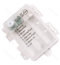 Catena luminosa a batteria 3AA con fili in rame 50 led 5mt - RGBY multicolor,8 modalità illuminazione IP44 interno/esterno