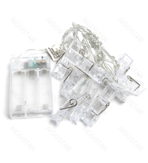 Catena luminosa a batteria 3AA con luci a molletta 20 led 3mt - luce calda 3000K,IP20 da interno Catena luminosa a batteria 3AA con luci a molletta 20 led 3mt - luce calda 3000K,IP20 da interno