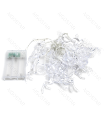 Catena luminosa a batteria 3AA con luci a forma di renna intera 10 led 1.5mt - luce calda 3000K,IP20 da interno Catena luminosa a batteria 3AA con luci a forma di renna intera 10 led 1.5mt - luce calda 3000K,IP20 da interno