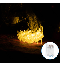 Catena luminosa a batteria 3AA con luci a forma di albero di Natale 20 led 3mt - luce calda 3000K,IP20 da interno Catena luminosa a batteria 3AA con luci a forma di albero di Natale 20 led 3mt - luce calda 3000K,IP20 da interno