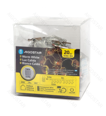 Catena luminosa a batteria 3AA con luci a forma di Babbo Natale+regali in legno 20 led 3mt - luce calda 3000K,IP20 da interno Catena luminosa a batteria 3AA con luci a forma di Babbo Natale+regali in legno 20 led 3mt - luce calda 3000K,IP20 da interno