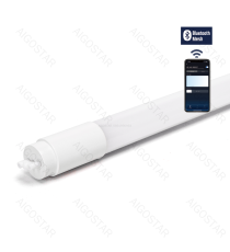 Tubo LED T8 in plastica Mesh smart 0,6mt 10w,1100 lumen,luce fredda 6500K,lampada D28xH588mm Bluetooth mesh Equivalenza inc. 72W