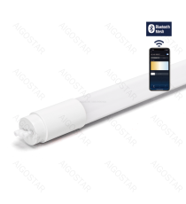 Tubo LED T8 in plastica Mesh smart 1,2mt 18w,1980 lumen,CCT 2700-6500K,lampada D28xH1198mm Bluetooth mesh Equivale inc. 125W
