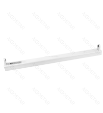 Plafoniera in acciaio per tubo LED T8 0,6mt 10W,Dimensioni: L620xW45xH30mm,Supporto per tubo LED T8,Adattatore: G13,da interno