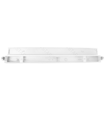 Plafoniera in acciaio per tubo LED T8 0,6mt 10W,Dimensioni: L620xW45xH30mm,Supporto per tubo LED T8,Adattatore: G13,da interno