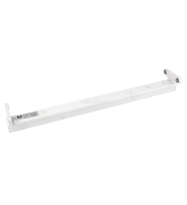 Plafoniera in acciaio per tubo LED T8 doppio 0,6mt 20W, Dimensioni: L620xW45xH30mm, Supporto per tubo LED T8, Adattatore: G13