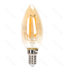 Lampadina a filamento LED dimmerabile C35 4W attacco E14 400 lumen - 2200K luce calda D35xH99mm Equivalenza incandescente 38W