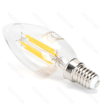 Lampadina a filamento LED dimmerabile C35 4W attacco E14 400 lumen - 6500K luce fredda D35xH99mm Equivalenza incandescente 38W