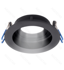 Portafaretto + portalampada GU10 nero max 35W, per faretto da incasso - downlight,Dimensioni foro:90mm, Dimensioni:D100xH37mm Portafaretto + portalampada GU10 nero max 35W, per faretto da incasso - downlight,Dimensioni foro:90mm, Dimensioni:D100xH37mm