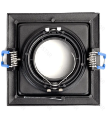 Portafaretto + portalampada GU10 nero quadrato, per faretto incasso - downlight,Dimensioni foro:90mm,Dimensioni: L100*W100*H37mm Portafaretto + portalampada GU10 nero quadrato, per faretto incasso - downlight,Dimensioni foro:90mm,Dimensioni: L100*W100*H37mm