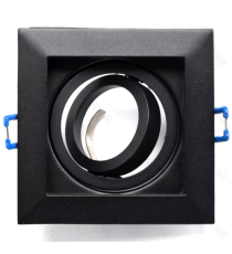 Portafaretto + portalampada GU10 nero quadrato, per faretto incasso - downlight,Dimensioni foro:90mm,Dimensioni: L100*W100*H37mm Portafaretto + portalampada GU10 nero quadrato, per faretto incasso - downlight,Dimensioni foro:90mm,Dimensioni: L100*W100*H37mm