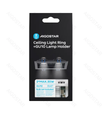 Portafaretto + portalampada doppio GU10 nero, per faretto incasso - downlight,Dimensioni foro:90mm,Dimensioni: L185xW100xH37mm Portafaretto + portalampada doppio GU10 nero, per faretto incasso - downlight,Dimensioni foro:90mm,Dimensioni: L185xW100xH37mm