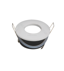 Portafaretto a 1 posto per GU10 e MR16 bianco, per faretto incasso - downlight,Dimensioni foro:75mm, Dimensioni: D84mm Portafaretto a 1 posto per GU10 e MR16 bianco, per faretto incasso - downlight,Dimensioni foro:75mm, Dimensioni: D84mm