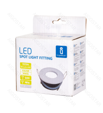 Portafaretto a 1 posto per GU10 e MR16 bianco, per faretto incasso - downlight,Dimensioni foro:75mm, Dimensioni: D84mm Portafaretto a 1 posto per GU10 e MR16 bianco, per faretto incasso - downlight,Dimensioni foro:75mm, Dimensioni: D84mm