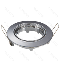 Portafaretto a 1 posto per GU10 e MR16 colore acciaio,per faretto incasso - downlight,Dimensioni foro:74mm, Dimensioni: D82mm Portafaretto a 1 posto per GU10 e MR16 colore acciaio,per faretto incasso - downlight,Dimensioni foro:74mm, Dimensioni: D82mm