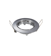 Portafaretto a 1 posto per GU10 e MR16 colore acciaio,per faretto incasso - downlight,Dimensioni foro:74mm, Dimensioni: D82mm Portafaretto a 1 posto per GU10 e MR16 colore acciaio,per faretto incasso - downlight,Dimensioni foro:74mm, Dimensioni: D82mm