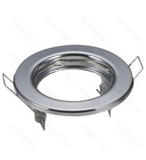 Portafaretto a 1 posto per GU10 e MR16 colore acciaio,per faretto incasso - downlight,Dimensioni foro:65mm, Dimensioni: D80mm Portafaretto a 1 posto per GU10 e MR16 colore acciaio,per faretto incasso - downlight,Dimensioni foro:65mm, Dimensioni: D80mm