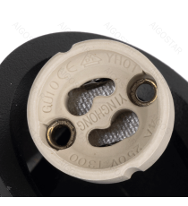 Plafoniera a 1 faretto orientabile, attacco GU10, nero satinato, max 35W, Dimensioni: L120xW70xH155mm da interno Plafoniera a 1 faretto orientabile, attacco GU10, nero satinato, max 35W, Dimensioni: L120xW70xH155mm da interno