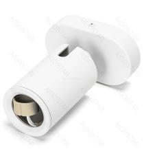 Plafoniera a 1 faretto orientabile, attacco GU10, bianco satinato, max 35W, Dimensioni: L120xW70xH155mm da interno Plafoniera a 1 faretto orientabile, attacco GU10, bianco satinato, max 35W, Dimensioni: L120xW70xH155mm da interno