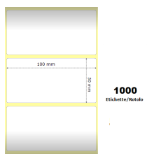 Etichette Zebra 100X50MM bianche 1000pz termiche compatibili per Zebra GK420,ZD420,ZD421,ZD620 Z-2000D