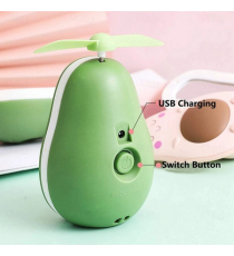 Mini ventilatore Avocado verde mod.2 con luce led e specchio per il trucco,make up con ricarica usb Dimensioni:12x7,4x4cm Mini ventilatore Avocado verde mod.2 con luce led e specchio per il trucco,make up con ricarica usb Dimensioni:12x7,4x4cm