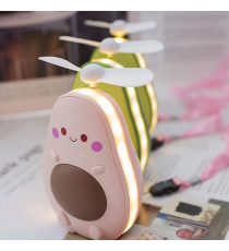 Mini ventilatore Avocado verde mod.2 con luce led e specchio per il trucco,make up con ricarica usb Dimensioni:12x7,4x4cm Mini ventilatore Avocado verde mod.2 con luce led e specchio per il trucco,make up con ricarica usb Dimensioni:12x7,4x4cm