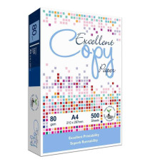 Carta fotocopie A4 Excellent copy 80gr - bianca - 500ff - in risma - bianco elevato - Certificata FSC,ECF,ECOLABEL,ISO9706