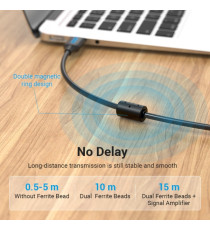 Cavo usb per stampante 5mt Vention COQBJ USB-A 2.0 maschio a USB-B maschio fino a 480 Mbs nero, Corrente supportata 2A