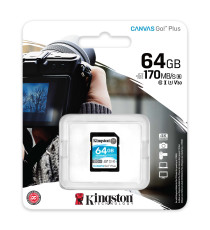 Scheda SDXC Kingston da 64gb SDG3/64GB Scheda di memoria Canvas Go SD,UHS-I U3 e V30,velocità di trasferimento fino a 170MB/s Scheda SDXC Kingston da 64gb SDG3/64GB Scheda di memoria Canvas Go SD,UHS-I U3 e V30,velocità di trasferimento fino a 170MB/s