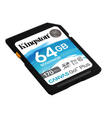 Scheda SDXC Kingston da 64gb SDG3/64GB Scheda di memoria Canvas Go SD,UHS-I U3 e V30,velocità di trasferimento fino a 170MB/s Scheda SDXC Kingston da 64gb SDG3/64GB Scheda di memoria Canvas Go SD,UHS-I U3 e V30,velocità di trasferimento fino a 170MB/s