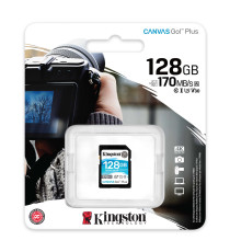 Scheda SDXC Kingston da 128gb SDG3/128GB Scheda di memoria Canvas Go SD,UHS-I U3 e V30,velocità di trasferimento fino a 170MB/s Scheda SDXC Kingston da 128gb SDG3/128GB Scheda di memoria Canvas Go SD,UHS-I U3 e V30,velocità di trasferimento fino a 170MB/s