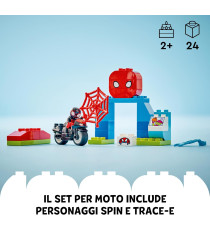 Lego Duplo - L’avventura in moto di Spin - Lego 10424 Playset Basato sulla Serie TV Spidey 24pz ANNI 2+ Lego Duplo - L’avventura in moto di Spin - Lego 10424 Playset Basato sulla Serie TV Spidey 24pz ANNI 2+