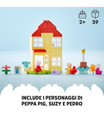 Lego Duplo - La casa del compleanno di Peppa Pig - Lego 10433 59pz ANNI 2+ Lego Duplo - La casa del compleanno di Peppa Pig - Lego 10433 59pz ANNI 2+
