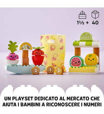 Lego Duplo - Mercato biologico - Lego 10983 Set Creativo con Cibo per Imparare i Numeri Anni 1.5+ 40pz Lego Duplo - Mercato biologico - Lego 10983 Set Creativo con Cibo per Imparare i Numeri Anni 1.5+ 40pz