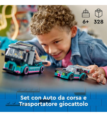 Lego City - Auto da corsa e trasportatore - Lego 60406 Rampa Funzionante, Pilota e Camionista Anni 6+ 328pz Lego City - Auto da corsa e trasportatore - Lego 60406 Rampa Funzionante, Pilota e Camionista Anni 6+ 328pz