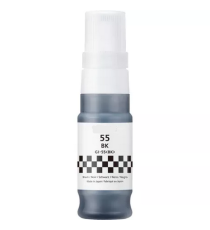 Flacone Inchiostro Compatibile Canon GI-55 BK 6292C001 Nero Pigmentato 50ml per MAXIFY GX1050 GX2050 Ricarica Serbatoio