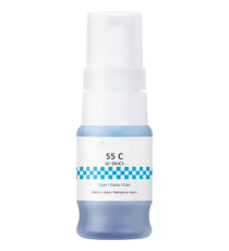 Flacone Inchiostro Compatibile Canon GI-55 C 6289C001 Ciano Pigmentato 40ml per MAXIFY GX1050 GX2050 Ricarica Serbatoio