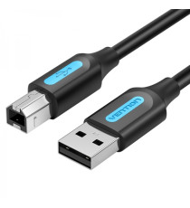 Cavo usb per stampante 1mt Vention COQBF USB-A 2.0 maschio a USB-B maschio fino a 480 Mbs nero, Corrente supportata 2A Cavo usb per stampante 1mt Vention COQBF USB-A 2.0 maschio a USB-B maschio fino a 480 Mbs nero, Corrente supportata 2A