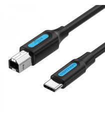 Cavo usb per stampante 2mt Vention CQUBH USB-C 2.0 maschio a USB-B maschio fino a 480 Mbs nero, Corrente supportata 2A Cavo usb per stampante 2mt Vention CQUBH USB-C 2.0 maschio a USB-B maschio fino a 480 Mbs nero, Corrente supportata 2A