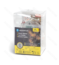 Catena luminosa a batteria 3AA con luci a Babbo Natale mod.2 in legno 10 led 1.5mt - luce calda 3000K,IP20 da interno Catena luminosa a batteria 3AA con luci a Babbo Natale mod.2 in legno 10 led 1.5mt - luce calda 3000K,IP20 da interno