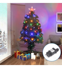 Albero di Natale in fibra ottica 210cm 245 led Rgby multicolor-rami folti- 8 giochi di luce+memoria+timer IP44 da esterno Albero di Natale in fibra ottica 210cm 245 led Rgby multicolor-rami folti- 8 giochi di luce+memoria+timer IP44 da esterno