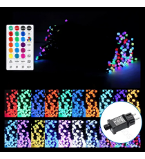 Catena luminosa a basso voltaggio con luci a testa piatta 50led 5mt,Rgb multicolor,con telecomando a 32 tasti IP44 da esterno Catena luminosa a basso voltaggio con luci a testa piatta 50led 5mt,Rgb multicolor,con telecomando a 32 tasti IP44 da esterno