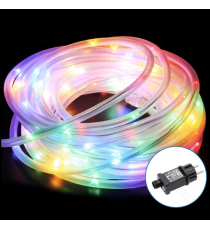 Catena luminosa a basso voltaggio a tubo con 150led 15mt,Rgby multicolor,8 giochi luce + timer IP44 da esterno e interno! Catena luminosa a basso voltaggio a tubo con 150led 15mt,Rgby multicolor,8 giochi luce + timer IP44 da esterno e interno!