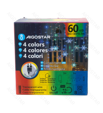 Catena luminosa a basso voltaggio con luci a fiocco di neve,Rgby multicolor 3mtx0.7m, collegabile in serie IP44 da est/int Catena luminosa a basso voltaggio con luci a fiocco di neve,Rgby multicolor 3mtx0.7m, collegabile in serie IP44 da est/int