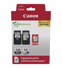 Multipack Canon PG-540 NERA + CL-541 5225B013 originale + 50ff carta fotografica per Canon MG2150 MG3150 PG540+CL541 Multipack Canon PG-540 NERA + CL-541 5225B013 originale + 50ff carta fotografica per Canon MG2150 MG3150 PG540+CL541